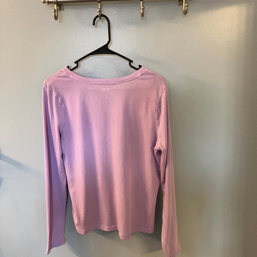SO Juniors Long Sleeve V-neck Top Lavender Size Large - Picture 4 of 4